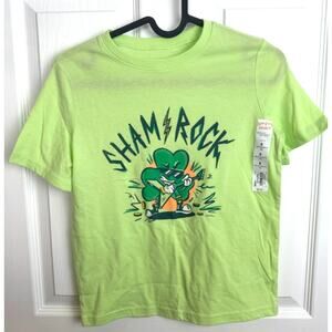 Jumping Beans Boys Shamrock Graphic T-Shirt Green Size 8 St. Patrick’s Day Tee